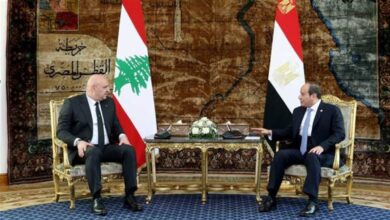 السيسي: نرفض الانتهاكات الإسرائيلية ضد الأراضى اللبنانية
