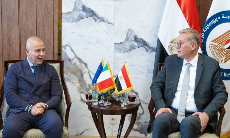 مصر وإيطاليا تبحثان تعزيز الاستثمارات في الغاز والتعدين والطاقة المستدامة