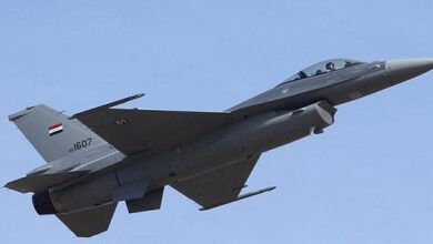 العراق: طائرات F-16 تدمر وكرين لداعش غرب نينوى وتقتل 4 إرهابيين