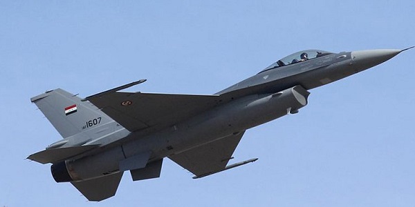العراق: طائرات F-16 تدمر وكرين لداعش غرب نينوى وتقتل 4 إرهابيين